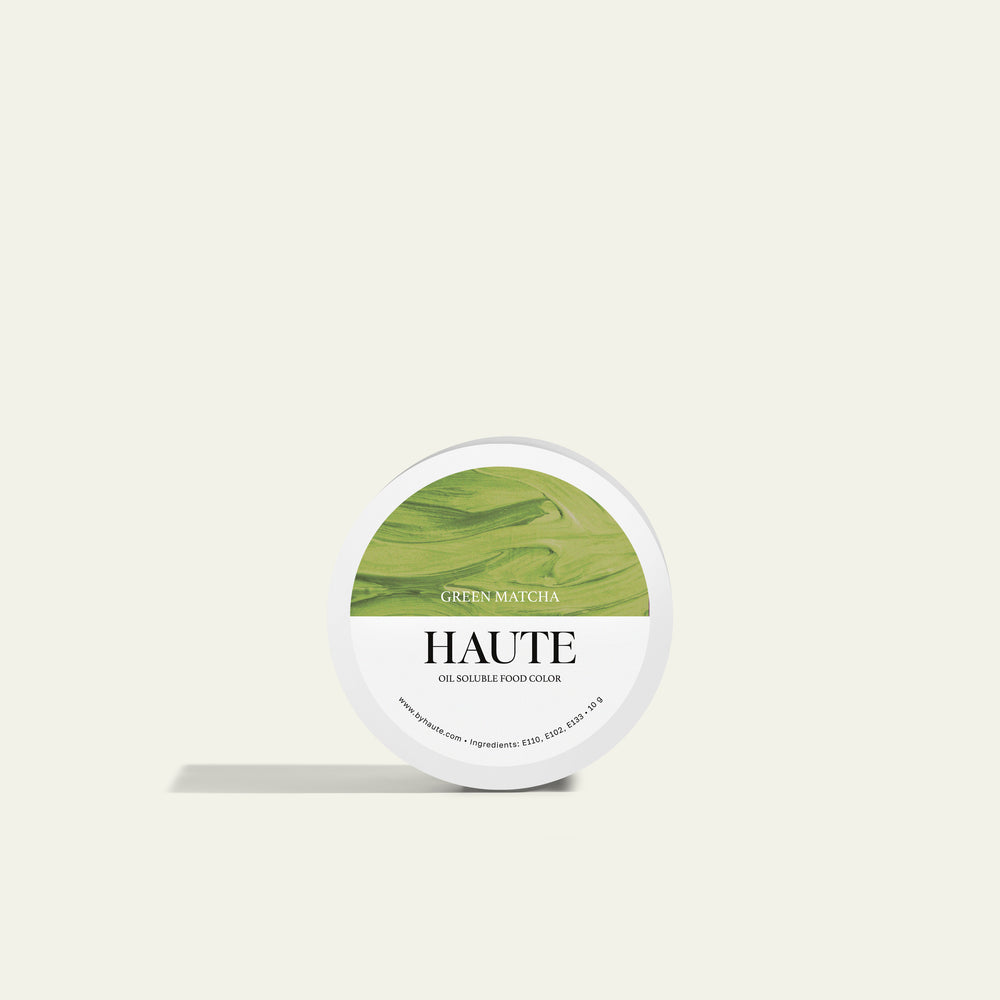 Jar of Haute Green Matcha Oil Soluble Food Color for Deep, Rich Hue for Baking and Dessert Decoration