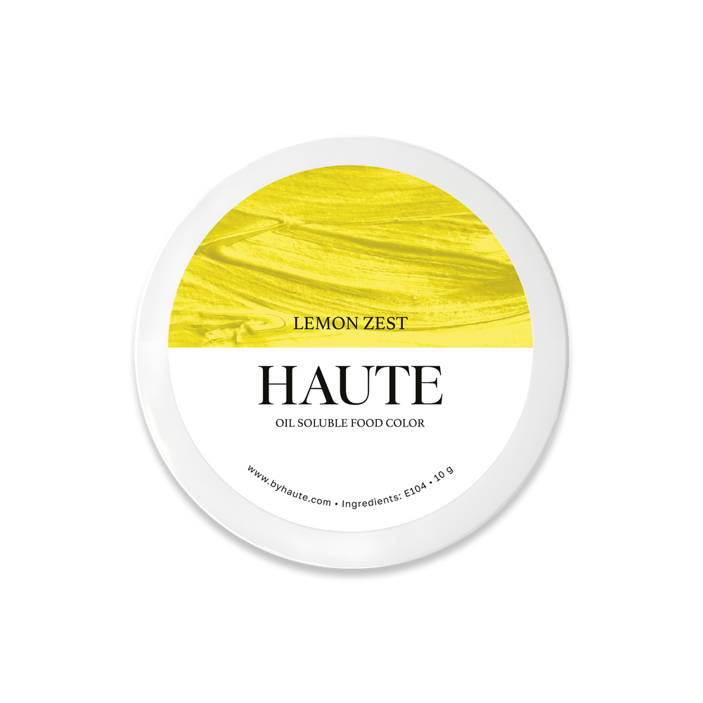 
                  
                    Haute Premium Lemon Zest Bright Yellow Oil Soluble Food Coloring Powder for Pastry Chefs and Bakers
                  
                