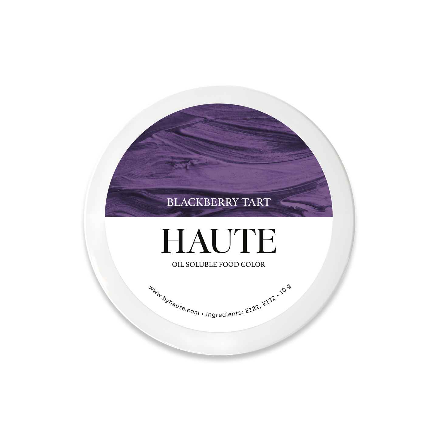 Jar of Haute Blackberry Tart Oil Soluble Food Color for Edible Decorations and Pastry Artistry