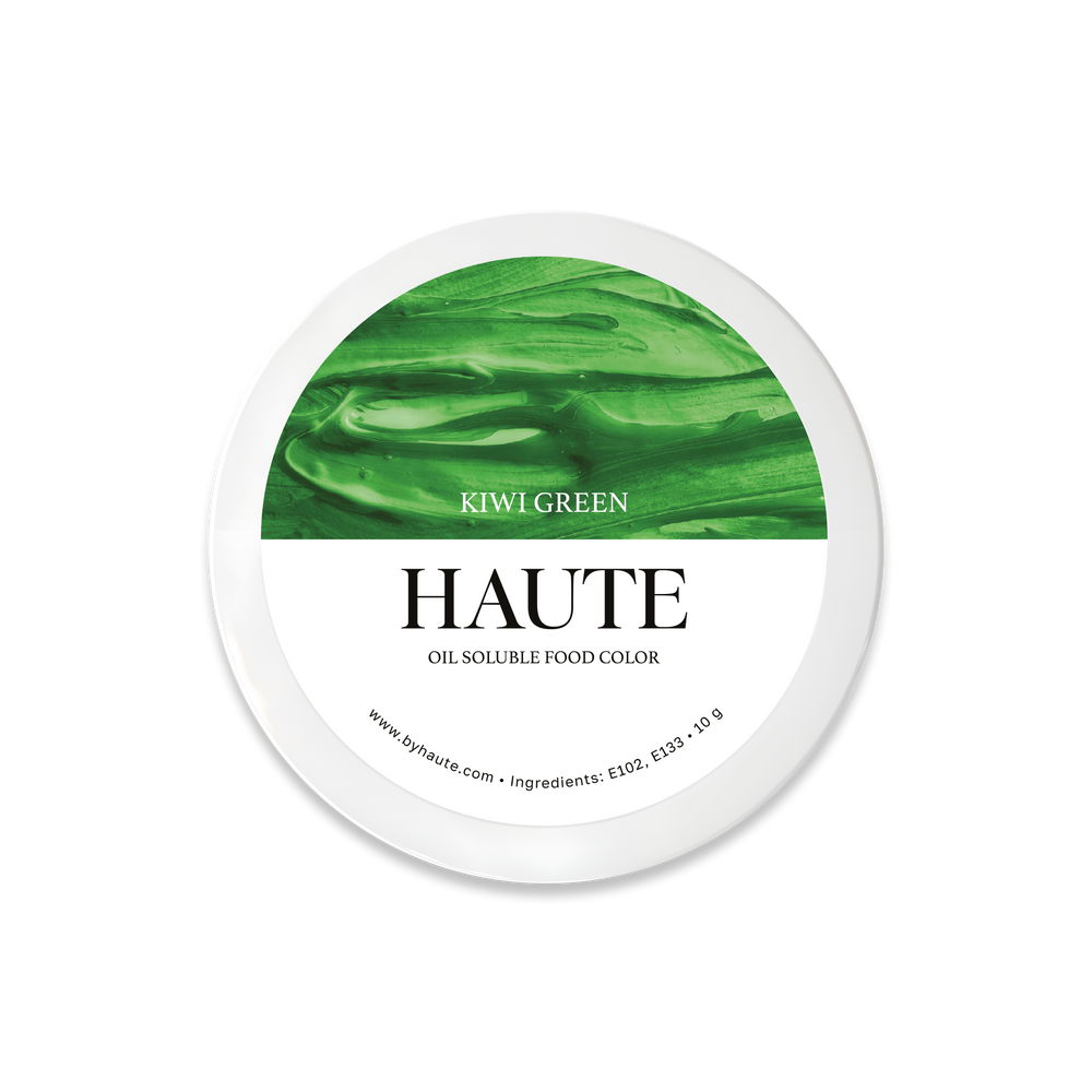 
                  
                    Jar of Haute Kiwi Green Food Color for Gourmet Chocolate, Pastries, and Edible Decorations
                  
                