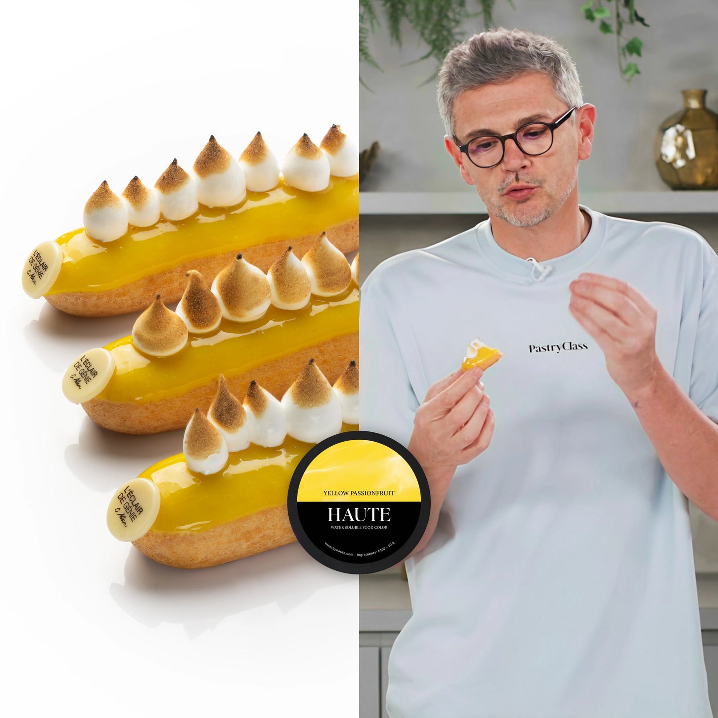 What food colors is using Christophe Adam for his famous eclairs. Best Haute Food Colors by Ksenia Penkina, Natural Colouring, Water Soluble, Oil Soluble, Fat Soluble Powder, Professional, Chefrubber, Colourmill, Chefmaster, Silikomart, Pavoni, Decorelief, Matfer, PastryClass, Valrhona, Cacao Barry, For Macarons, For Cakes