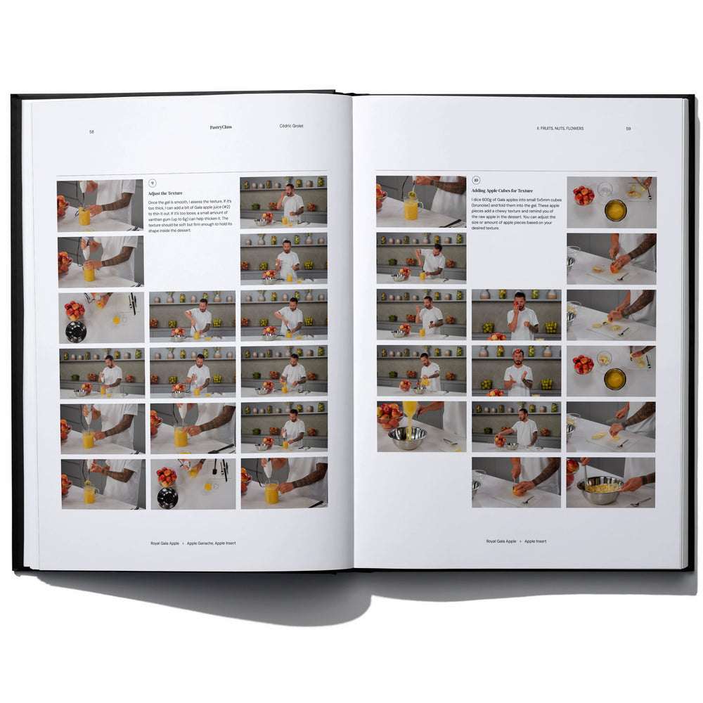 PastryClass book by Cedric Grolet, Apple Recipe, book by Pierre Herme, book by Johan Martin, book by Frank Haasnoot, book by Ksenia Penkina, book by Ramon Morato, book by Christophe Adam