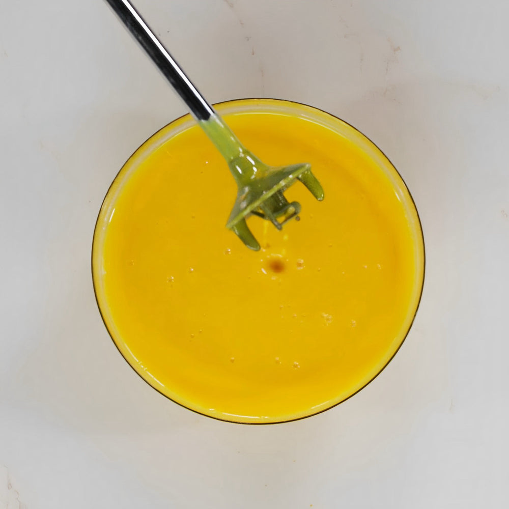 Preparing and Coloring Lemon Yellow Eclair Glaze Recipe Best Haute Food Colors by Ksenia Penkina, Natural Colouring, Water Soluble, Oil Soluble, Fat Soluble Powder, Professional, Chefrubber, Colourmill, Chefmaster, Silikomart, Pavoni, Decorelief, Matfer, PastryClass, Valrhona, Cacao Barry, For Macarons, For Cakes